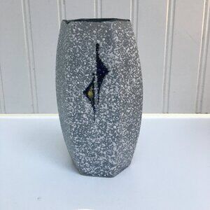 MCM Atomic Lava Glaze Textured 6-Sided Vase